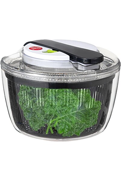 Flippy Manual Salad and Greens Spinner, Plastic, 16x15x21 cm, 3L, Black