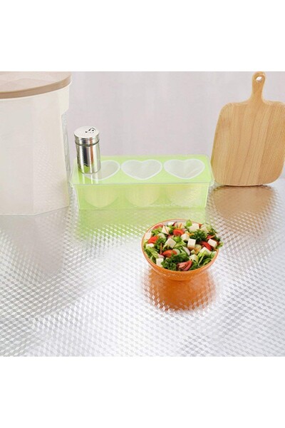 Flippy Flippy Kitchen Sticker, Self-Adhesive, High Temperature Resistant, 60x300 cm, 3D Cube, Silver