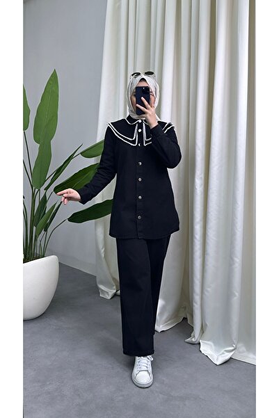 HİJAB STORE Denim Embroidered Suit