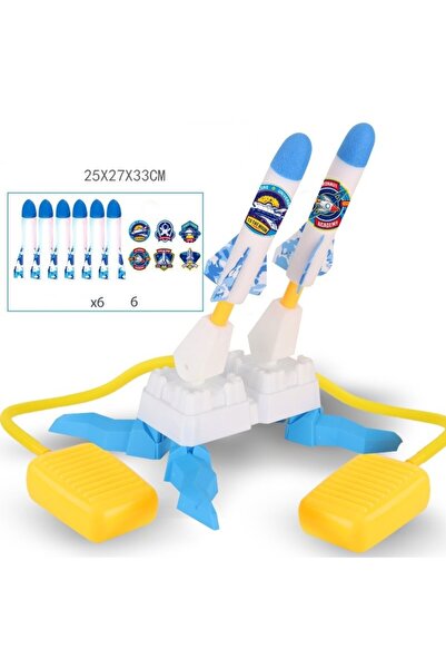 Flippy Jucarie pentru Copii, Flippy, Lansator de Rachete cu Piciorul, Doua Lansatoare, 6 Rachete Fara Lumin