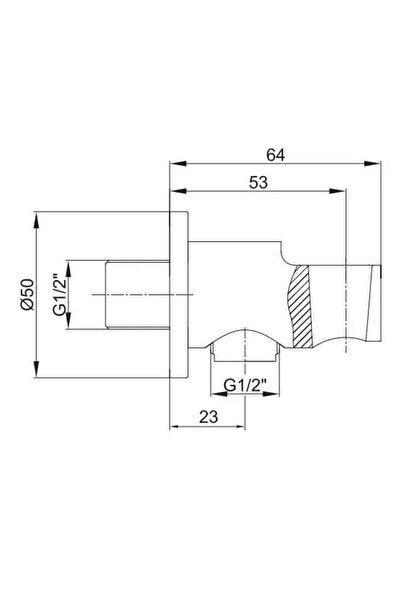 Eca Shower Outlet Elbow, Chrome, 102199523