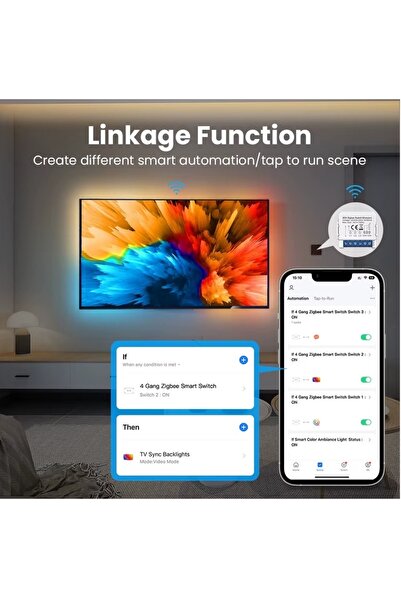bilteknik Tuya 2CH Zigbee Anahtar 2 Kanal Zigbee röle 2 Kanal Zigbee Işık Anahtarı