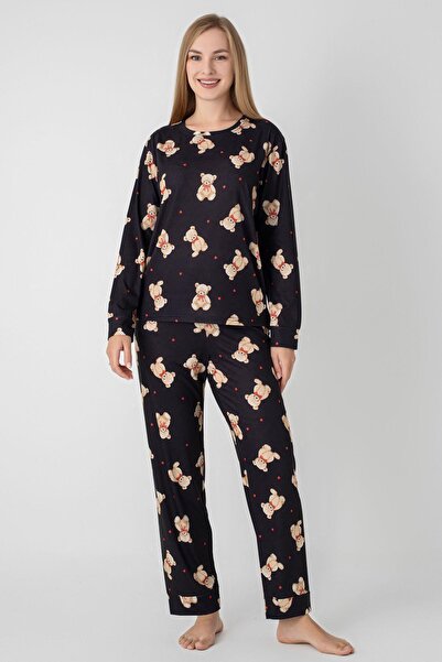ŞİMAL Women's Patterned Pajama Set 255238 -