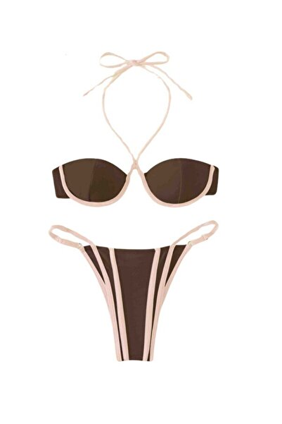 Mixbo - Two-Piece Swimsuit, Brown Rose, Size M