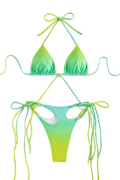 Mixbo Costum de baie din două piese, verde, Mixbo, mărimea S