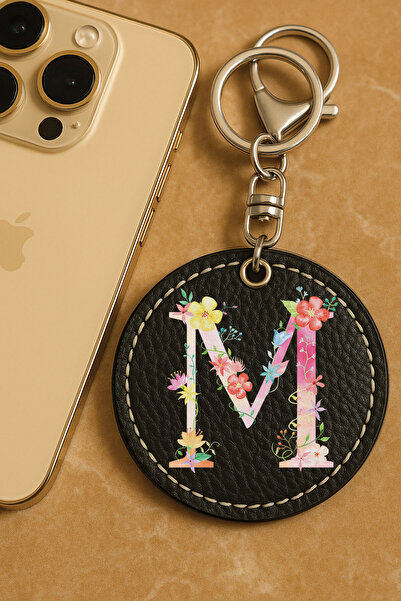 Cekuonline 1St Grade Faux Leather Patterned Printed Metal Hook Keychain 6X6Cm...