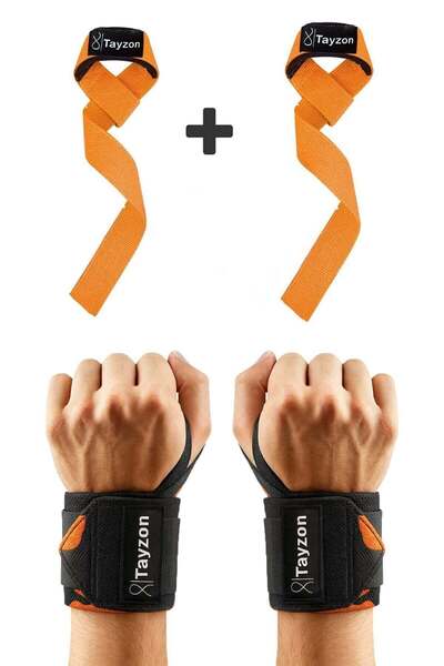 Tayzon Fitness Wrist Wraps and Weight Lifting Strap Set |   Wrist Wraps & Lifting Straps