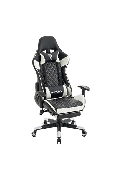 RFAN Scaun de gaming, GalacticGlide, negru-alb WF-6039