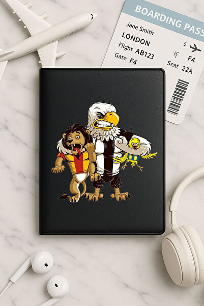 Cekuonline حافظة جواز سفر من الجلد الأسود الفينليكس لجميع جوازات السفر، باللو...