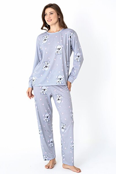 ŞİMAL Women's Patterned Pajama Set 255238 -