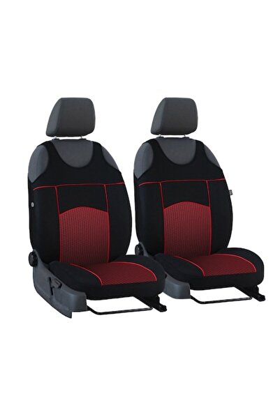Metru Patrat Set 2 universal seat covers, black-red, Metru Patrat