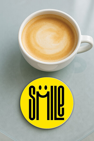 Cekuonline قاعدة كوب دائرية من البليكسي جلاس مع نمط مطبوع وابتسامة واحدة