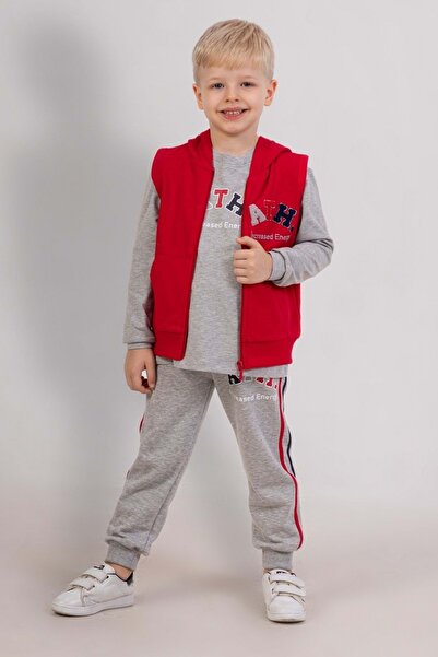 ww waka waka kids store Boy's Ath Printed Sweatpants – Gray and Navy Blue Colors