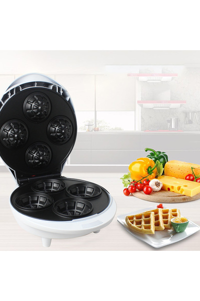 Biki Electric Waffle Bowl Maker 1000W, 4-Slice, Non-Stick