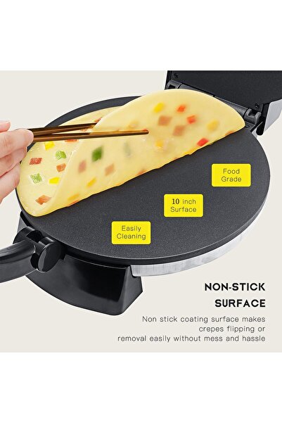 Bonjour Electric Roti maker Stainless Steel Press Tortilla maker 10 inch Non Stick