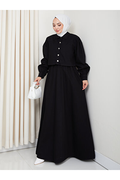 EFSUN MODA ΦΟΡΕΜΑ ΜΕ ΣΑΚΑΚΙ ΔΙΠΛΟ ΤΖΙΝ ΣΕΤ ΤΕΣΤΟΥΡ ΔΥΟ ΤΕΜΑΧΙΑ ΜΑΥΡΟ