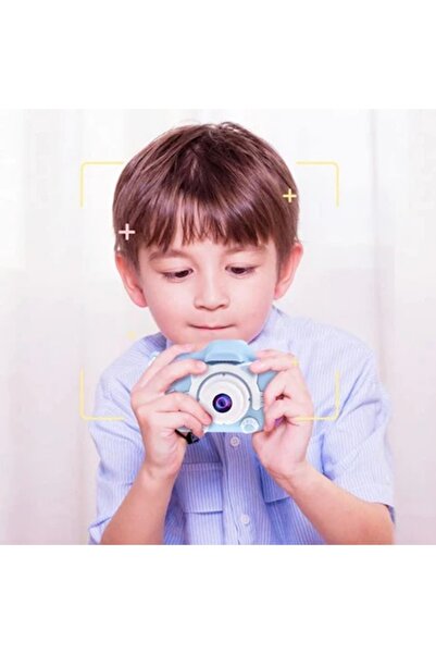 KESNUP Cameră foto pentru copii cu card SD de 16 GB, albastră
