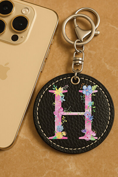 Cekuonline 1St Grade Faux Leather Patterned Printed Metal Hook Keychain 6X6Cm...