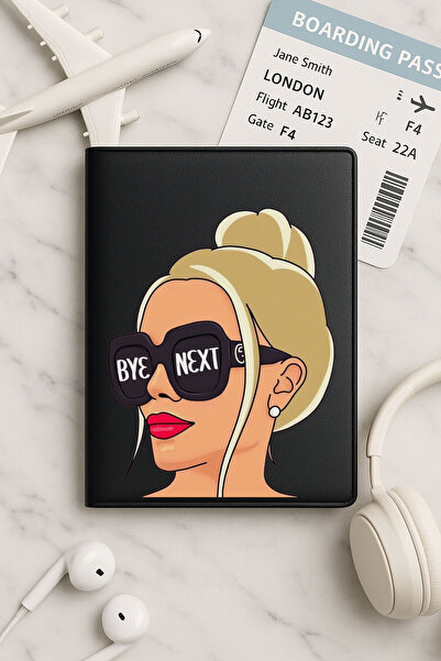 Cekuonline Black Vinyle Leather Passport Cover Case for All Countries' Passports Bye Next