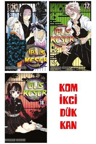 Gerekli Şeyler Yayıncılık İblis Keser 16-17-18 manga seti (3 kitap) ayraç hed...