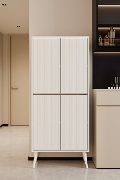 enwood CAPELLA BEYAZ MDF ÇOK AMAÇLI KİLER-MUTFAK DOLABI 158 CM