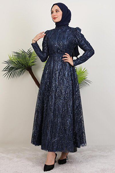 giz astore Selma Simli Abiye Lacivert