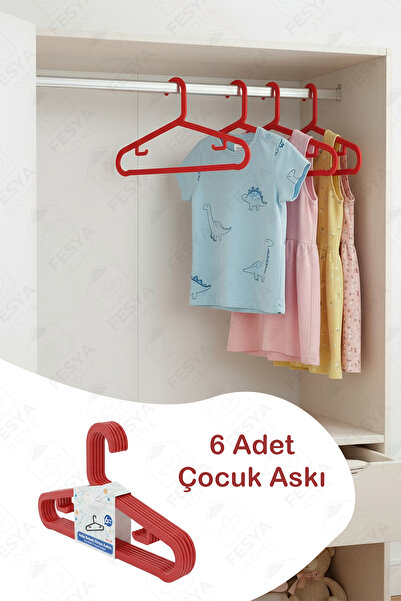 Fesya Home HOLA 6-dijelna dečija beba vješalica crvena