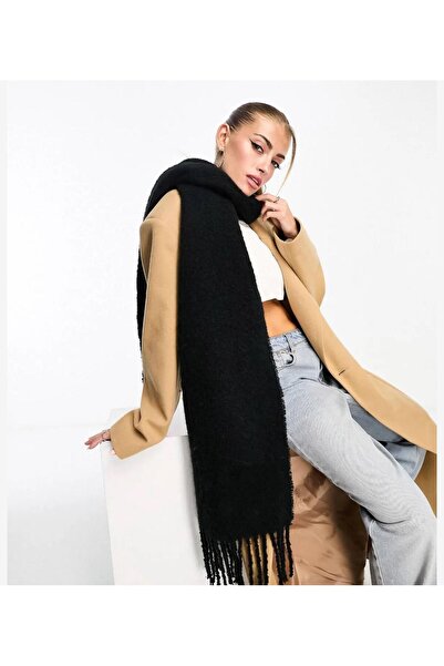 Wearflawless Μαλακό εισαγόμενο γυναικείο μαύρο κασκόλ, σάλι, κασκόλ ώμου με απαλή υφή