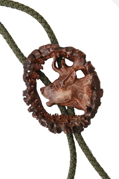 joker Hunting Tie Handcrafted from Deer Antler with Deer Motif