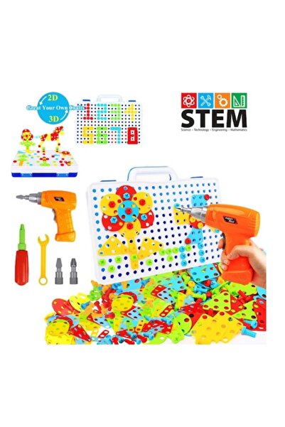 SOLTOY Interactive Educational Toy Electric Drill SOLTOY® Creative with 151 Pieces