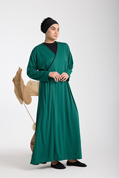 AKPİYYER Дамска молитвена рокля с кръстосани ревери и закопчаване отстрани