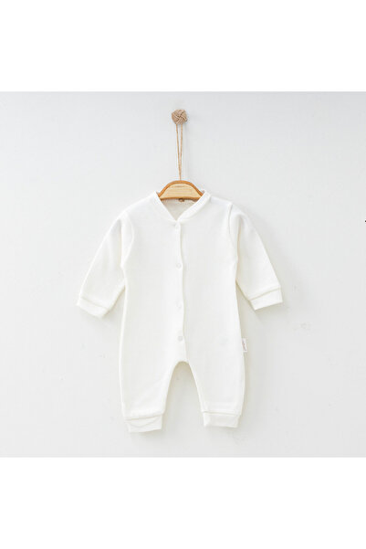 dinamik çocuk Newborn Baby Solid White Color Snap Fastener Unisex Baby Romper 100% Cotton Stretchy 1-3-6 Months