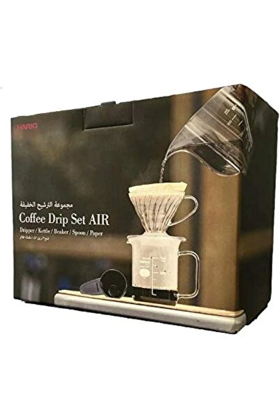 Hario Coffee Drip Set Air - V60 Dripper - V60 Drip Kettle Air - 300mlServer - Filter - Spoon
