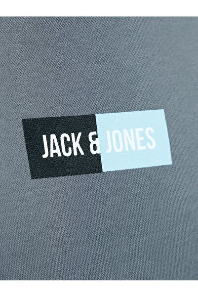 Jack & Jones JJPAN ПОТЕНА БЛУЗА С КРЪГЛА ЯКА MAVİ
