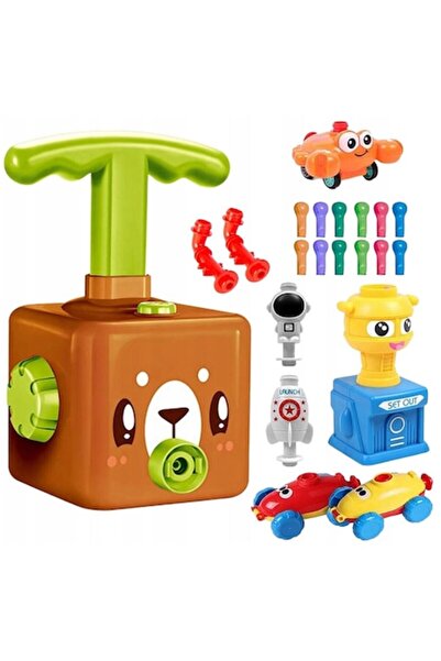 SOLTOY Balloon Inflating Toy for Children SOLTOY® with Bear Launcher, Cars, Crab, Rocket, Balloons and Acc
