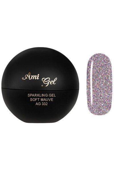 Ami Gel Gel Colorat Glitterat - Gel Strălucitor Mov Mov AG332 5gr - Ami Gel