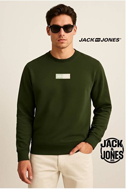 Jack & Jones JJPAN SWEAT CREW NECK HAKI KOYU YEŞİL