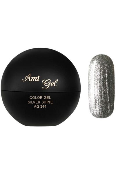 Ami Gel Gel Colorat - Gel Colorant Soak Off Silver Shine AG344 5gr - Ami Gel