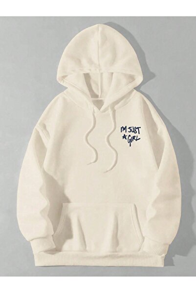 LORVANIY بلوزة نسائية بأكمام طويلة وغطاء للرأس وشعار مطبوع على الكتف