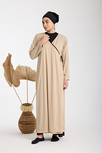 AKPİYYER Side-Tie Double-Breasted Women's Prayer Dress