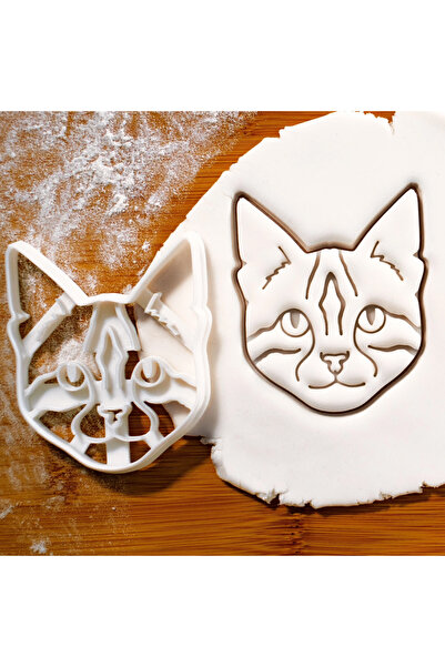 Hobist قالب كوكيز وعجينة السكر على شكل قطة غاضبة لطيفة