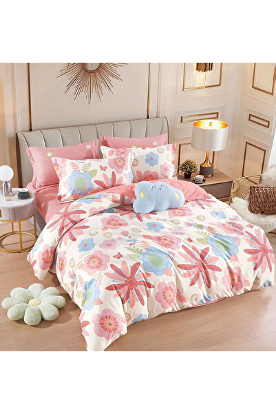 FIONNA.RO Lenjerie De Pat Finet Superior Cu Elastic - Roz Floricele