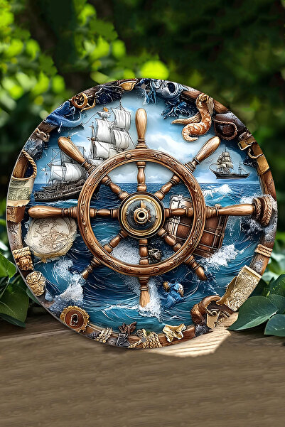 kutuTR Deniz Ruhunu Evine Taşı! UV Baskılı 3D GÜRÜNÜMLÜ MDF Duvar Süsü DT101