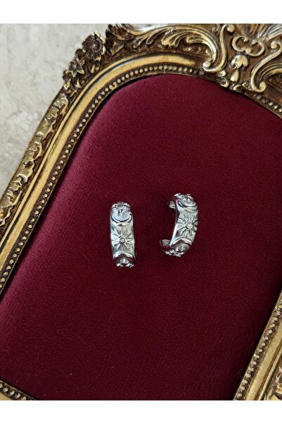 h&b design jewel Çelik Silver Hilal Küpe