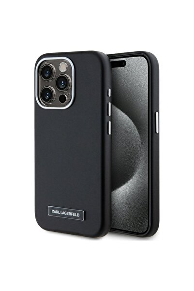 Karl Lagerfeld Husa iPhone 15 Pro Karl Lagerfeld Leather MagSafe, FW Metal Pl...