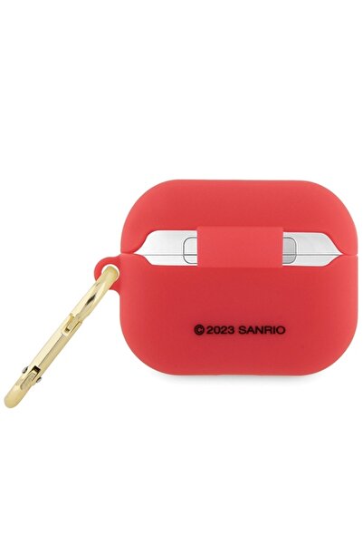 Hello Kitty Husa AirPods Pro 1 Hello Kitty Silicone 3D Kitty Head, HKAP3DKHSF, rosu