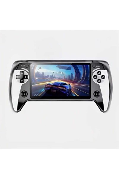 Tradeo Portable Gaming Controller with 7-inch HD Screen, Ergonomic Design, Black and White