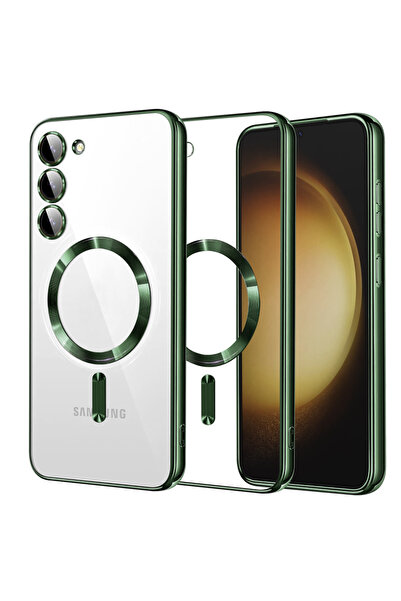 Techsuit Husa premium Samsung Galaxy S23 Plus Luxury Crystal MagSafe, verde i...