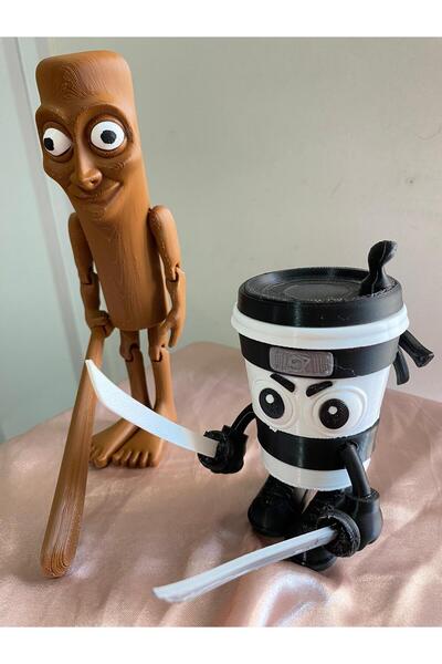 Eta3d Tung Tung Tung Sahur and Ballerino Assassino Set of 2 Brainrot Family