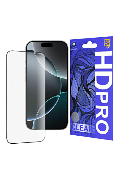 Lito iPhone 16 Pro HD Pro Clear glass film, black